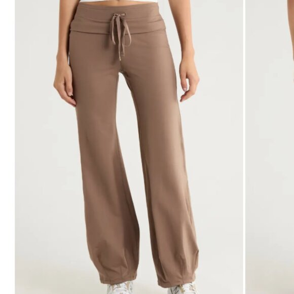 Free People FP Movement Quick Step Drawstring Bubble Jogger Pants in Sandstorm - Picture 1 of 4